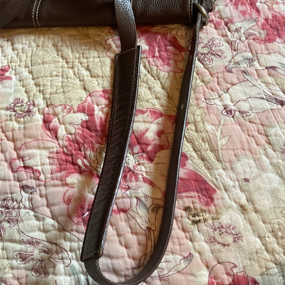 Plinio Visona Brown Leather Shoulder Bag - Picture 4 of 6